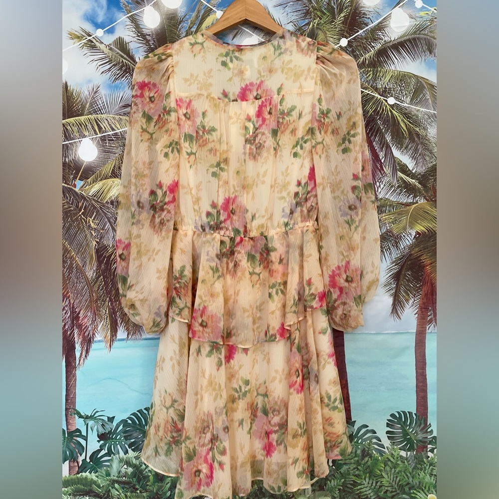 Ted Baker Tamziiy Floral Print Tie Front Mini Dress - Picture 10 of 11
